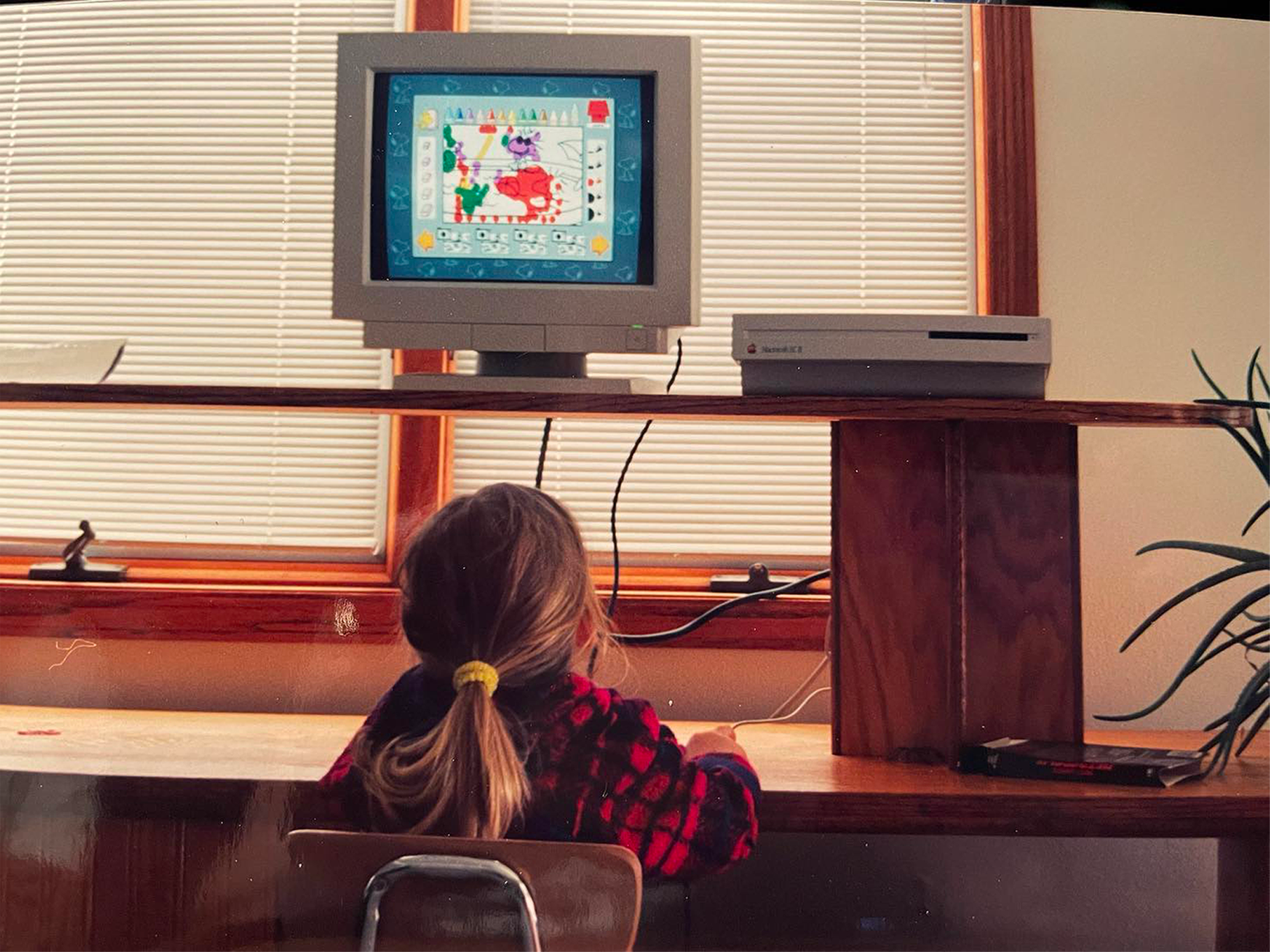 Young Ruby drawing on a computer