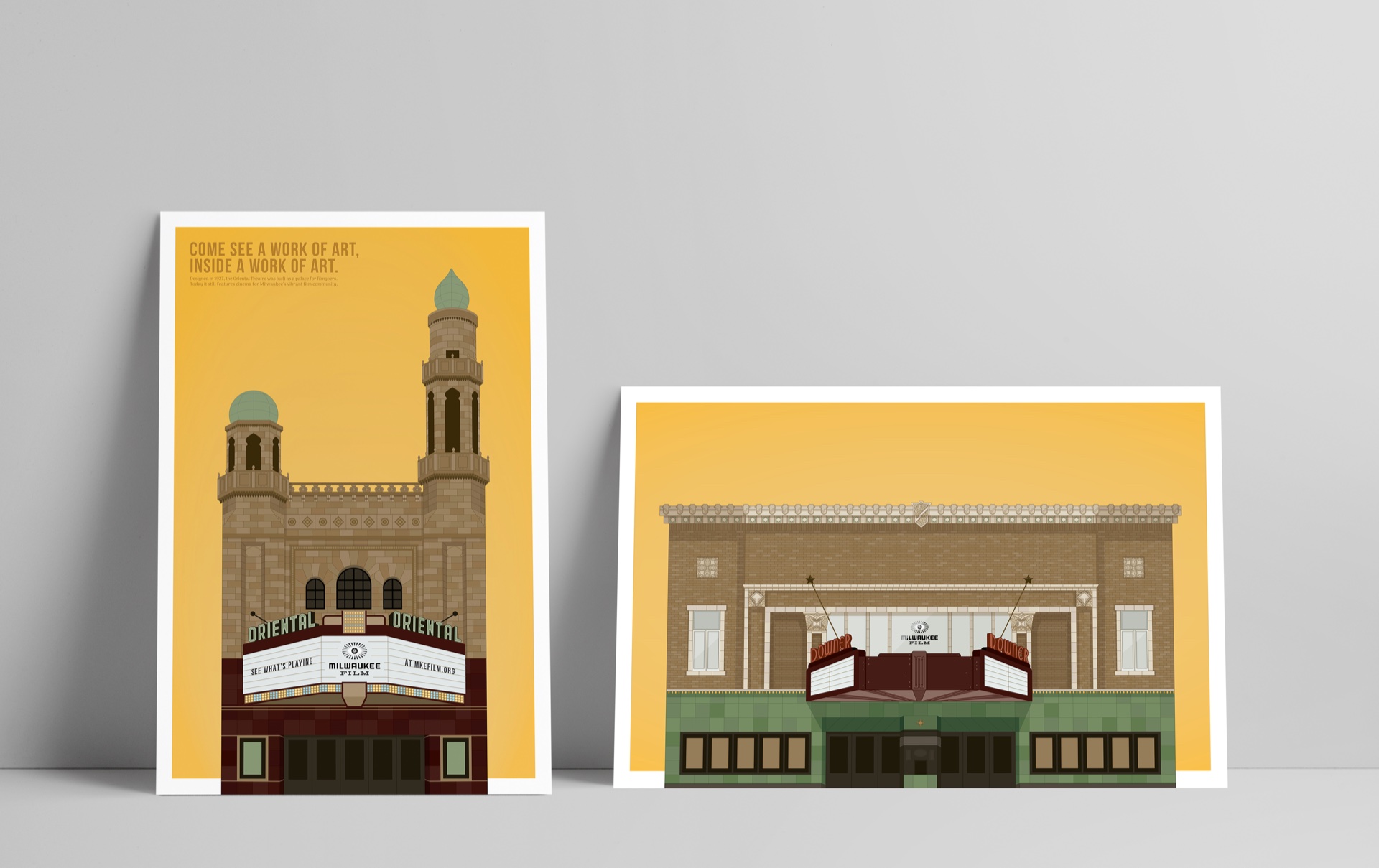 Milwaukee Film Festival Oriental and Downer Theatre posters